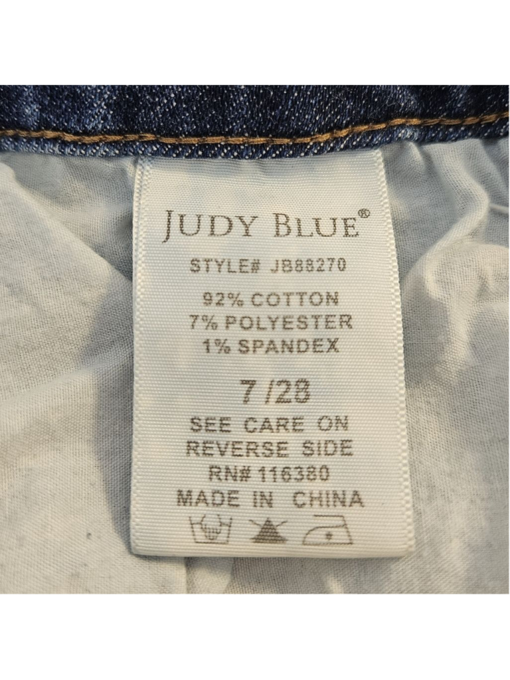 Judy Blue High Waisted Boyfriend Fit Blue Jeans Size 28 - Picture 9 of 13